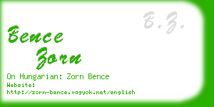 bence zorn business card